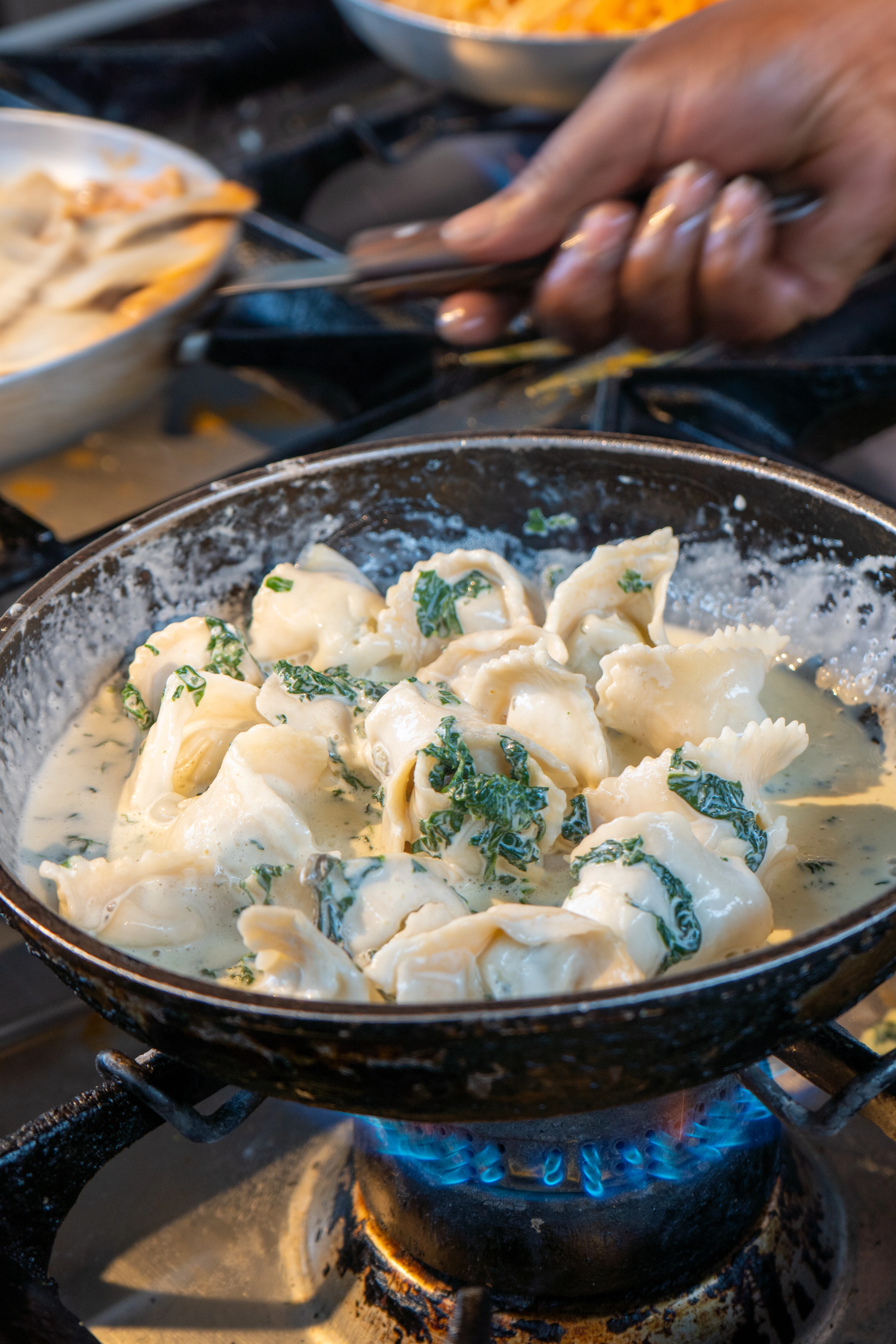 Ravioli in a Pan at Andiamo Italian Restaurant in Addis Ababa