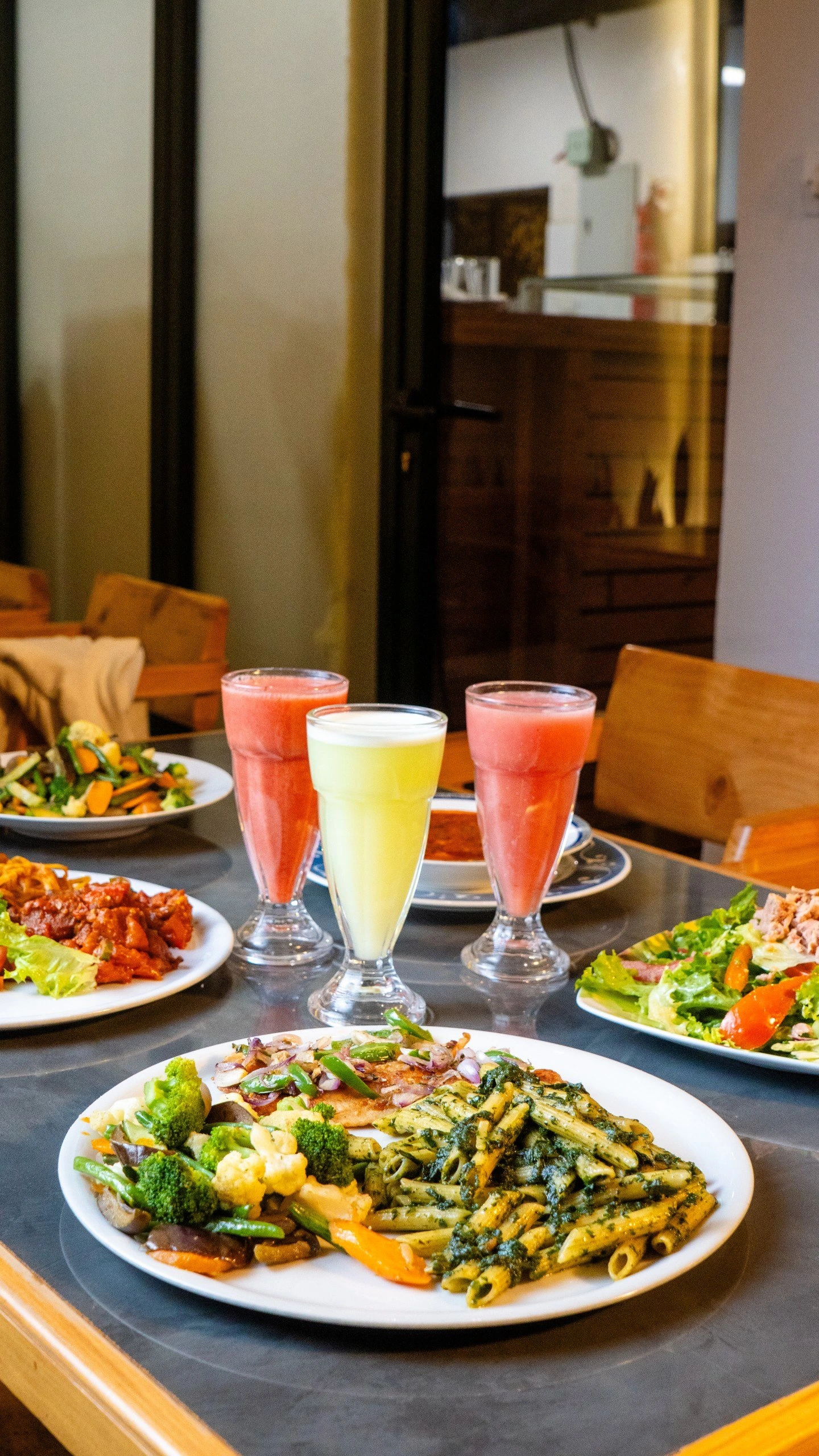 Juices Between Dished at Andiamo Italian Restaurant in Addis Ababa